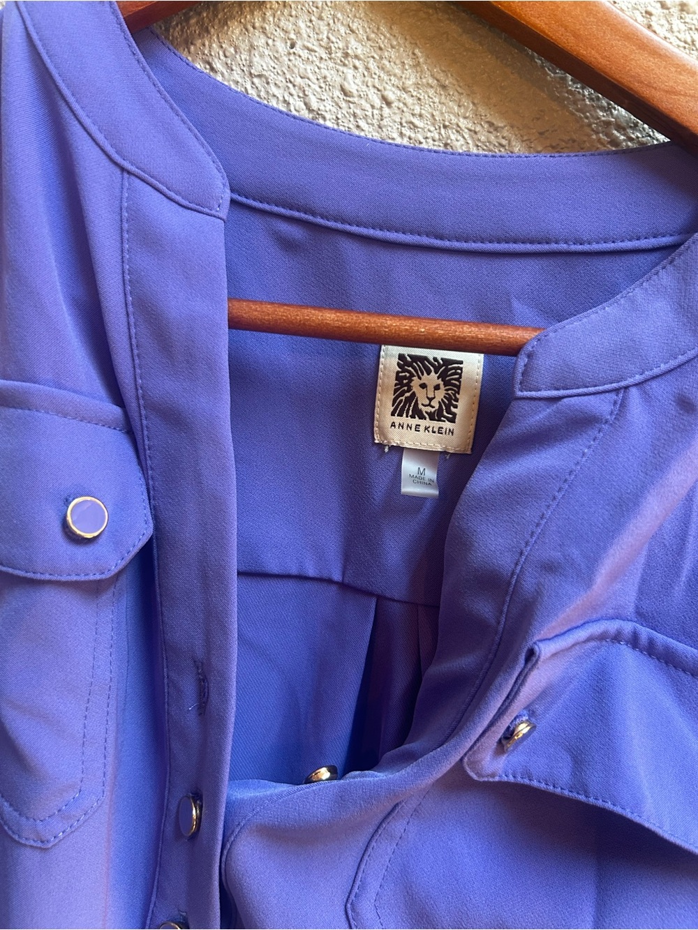 Anne Klein Lavender Purple Shirt Dress with Belt - Picture 4 of 5